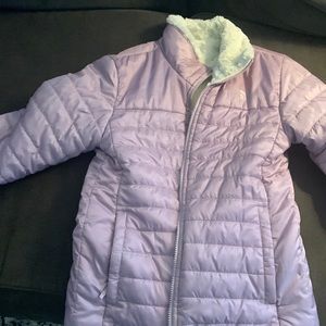 girls northface jacket size 10/12 barely worn.light purple